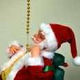 thumbnail image 5 of YardGrow Electric Santa Claus Climbing Rope Musical Hanging Christmas Santa Doll for Holiday Home Decoration, 5 of 5