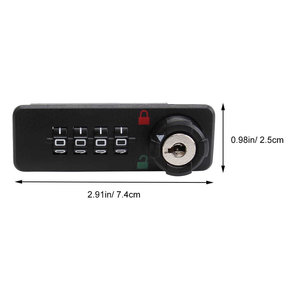 FRCOLOR 5pcs 4 Cam Lock Wardrobe Door Drawer Digital Lock for File Cabinet Drawer Lock