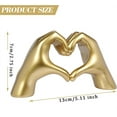 thumbnail image 5 of Triani Gold Heart Hand Statue Room Decoration Coffee Table Bookshelf Aesthetic Decor Elegant Modern Art Aesthetic for Living Room Bedroom Birthday Christmas Home indoor, 5 of 8