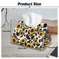 thumbnail image 7 of ZUXONGSY Cow Print Sunflower Tissue Box Cover Rectangular PU Long Tissue Box Cover Full Coverage Design Tissue Pouch with Buckle Stylish Tissue Box for Home Bathroom Car, 7 of 7