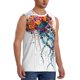 thumbnail image 2 of Balery Colorful Floral Jellyfish Camisetas sin mangas para hombre, absorbe la humedad y protege contra el mal olor.-Small, 2 of 7