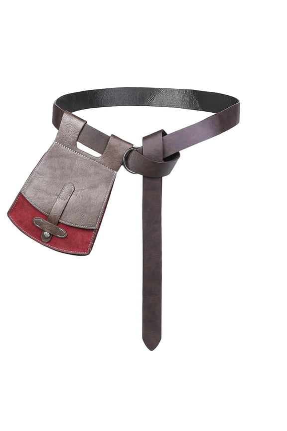 Role Play Gear Medieval Waist Bag with Nordic Pattern Adjustable Belt Waistband