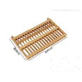 thumbnail image 2 of Folding Bamboo Dish Rack Drying Rack Holder Utensil Drainer (Wood Color), 2 of 3