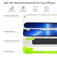 thumbnail image 5 of Case for Apple iPhone 14 6.1 inch with Double ring Stand 360° rotating bracket PC+silicone, Heavy-Duty Military Grade Shockproof Phone Cover,Neon green,For iPhone 14, 5 of 6
