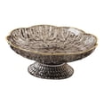 thumbnail image 2 of Cesta de frutas, soporte para verduras, plato para ensalada con base y orificios de drenaje, cuenco decorativo con pedestal para inauguración de Negro, 2 of 8