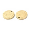 thumbnail image 3 of 10 pc Ion Plating(IP) 316L Surgical Stainless Steel Charms Nickel Free Flat Round with Yin Yang Pattern Charm Textured Real 18K golden Plated 12x12x1.4mm Hole: 1.5mm, 3 of 3