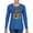 Royal, variant on Colorful Majestic Neon Atric Wolf | Dean Russo Art Animal Lover Womens Long Sleeve T-Shirt, Kelly, 2XL
