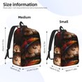 thumbnail image 2 of Vsdgher Animal Cat Print Canvas Backpack Travel Rucksack Unisex Knapsack 15.7/17.7Inch Laptop Backpack for Work,College-Small, 2 of 5