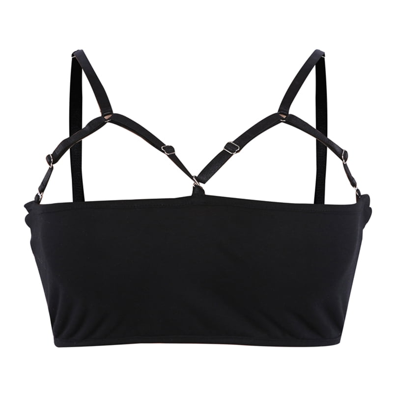 Women's Boob Tube Top Solid Color Sexy Bra Top Short Vest Crop Top