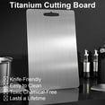 thumbnail image 6 of Bxaolu Titanium Cutting Boards - Stainless Steel&nbsp;Cutting Boards for Kitchen - Dishwasher Safe&nbsp;Chopping Board Double Sided Titanium Cutting Mat, 6 of 8