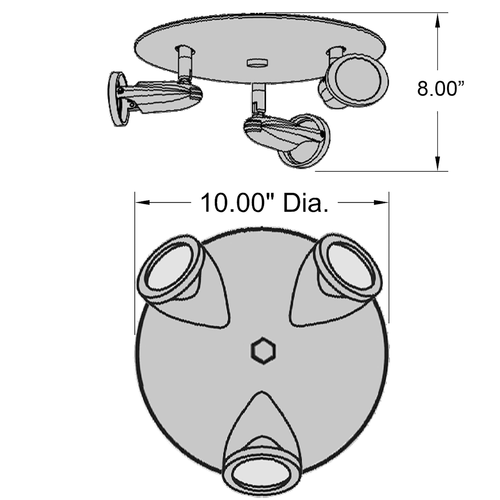 Access Lighting 52221-BS Mirage 3 Light Swivel Spot