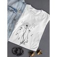 thumbnail image 3 of Dandelion Music Notes T-shirt Women's -SmartPrintsInk Designs, 3 of 4