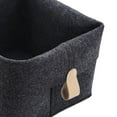 thumbnail image 3 of Cesta de fieltro para guardar juguetes y ropa, organizador para cocina y baño Negro, 3 of 3