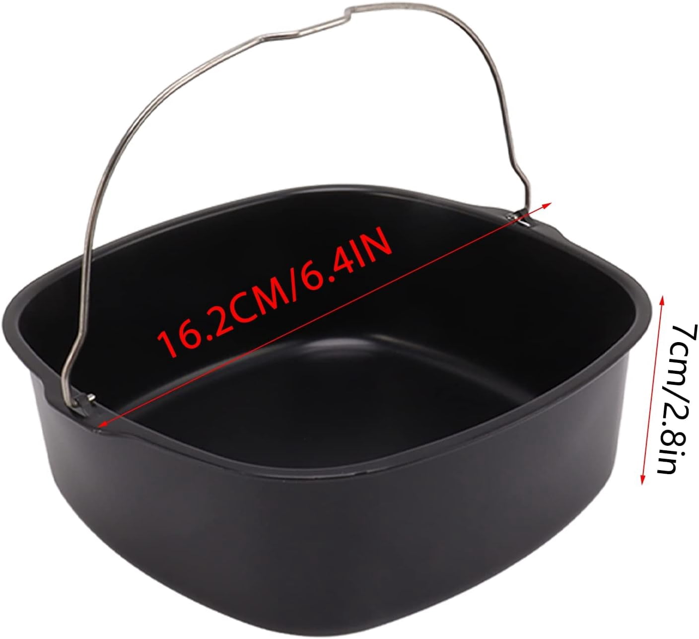 ABCISI Air Fryer Accessory, Nonstick Air Fryer Cake Barrel for Home Kitchen, Pizza Bread Baking Pan for 3.8QT-8QT Standard Deep Fryers, Dishwasher Safe(7 inch)