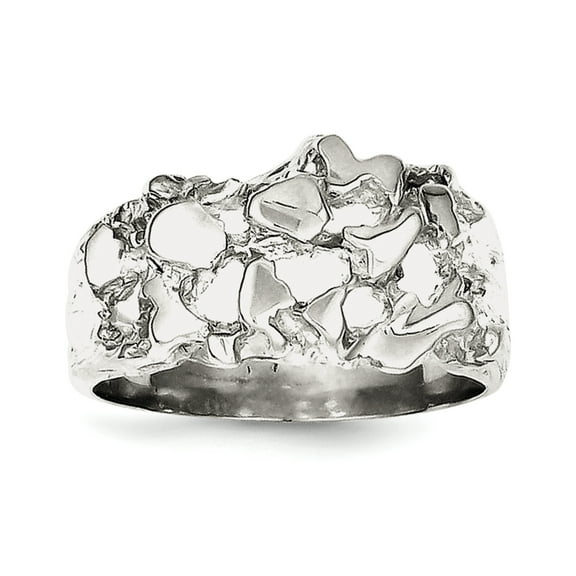 Sterling Silver Men's Nugget Ring QR4444