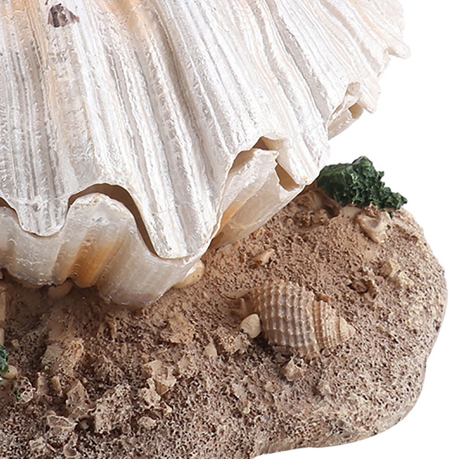 BOKYAN Aquarium Decoration Coral Reef Aerating Action Ornament Fish Tank Shell Pearl Bubbler Decor Hideout, Resin Material (3.7 x 4.9 x 3.1 inches / 9.3 x 12.5 x 8 cm)