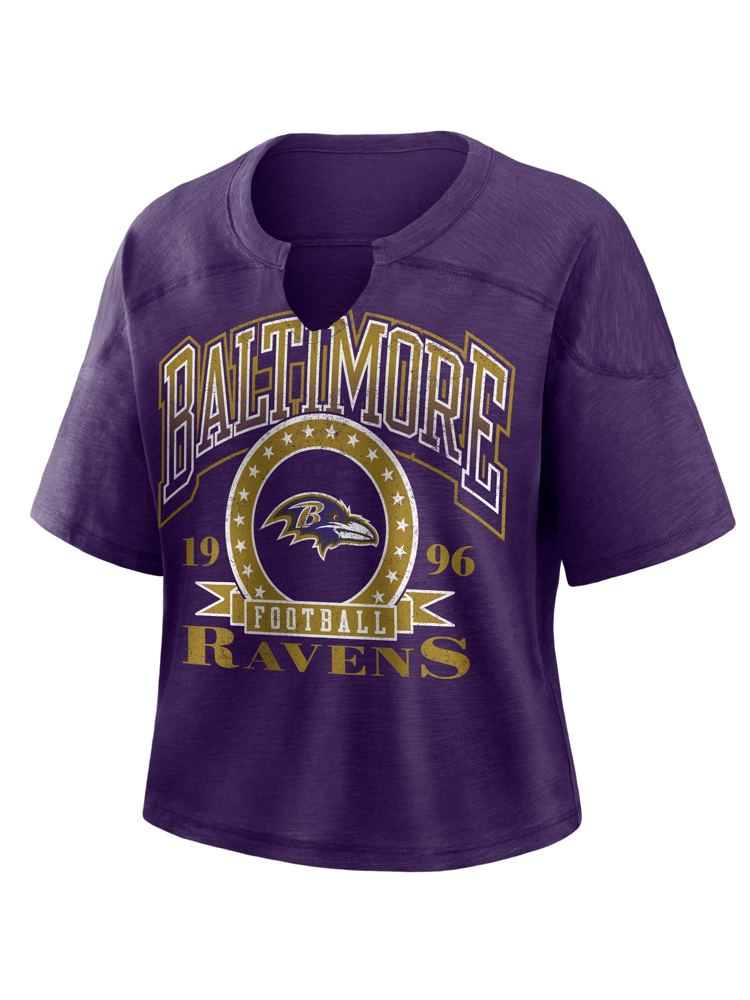 NFL Baltimore Ravens Women's Cotton Purple Short Sleeve T-Shirt