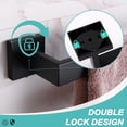 thumbnail image 5 of YQHWQ Box Matte Black Inch Bathroom Towel Bar Square Towel Rack Kitchen Towel Rack Stainless Steel Towel Bar Wall Mounted Towel Rack 6MB 24 Inch, 5 of 5