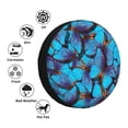 thumbnail image 4 of Pofeuu Blue Butterflies Print Spare Tire Wheel Cover for Car Truck SUV Camper Universal Fit Spare Tire Cover RV Spare Tire Covers-17 inch, 4 of 6