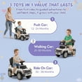 thumbnail image 2 of iYofe Toddler Push Car with Parent Handle, Licensed Ford Bronco Raptor 3-in-1 Ride on Toys for Toddlers with Music, Horn, Under Seat Storage, White, 2 of 8