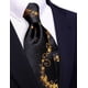 thumbnail image 3 of Corbata Barry.Wang Negra Dorada Floral 150 cm con Clip, 3 of 9