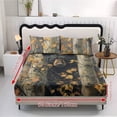 thumbnail image 5 of Xoenoiee Bear Hunting Camo Print Extra Deep Pocket Fitted Sheet Set, 3 Pieces Soft & Smooth Bedding Set Includes 1 Fitted Sheet & 2 Pillowcases, Luxury Bed Sheets for Women Men, Twin Size, 5 of 7
