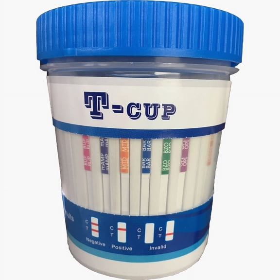 5 Pack- 12 Panel Drug Test Cup (6125) AMP/BAR/BUP/BZO/COC/METH/MDMA/MTD/MOP/OXY/PCP/THC