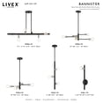 thumbnail image 6 of 45863-04 Livex Lighting Bannister - 3 Light Pendant in Mid Century Modern Style - 6 Inches wide by 29.5 Inches high-Black Finish    -Traditional, 6 of 7