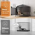 thumbnail image 6 of POAO 48"Heavy Duty Dog Crate Furniture for Large Dogs(Over 60lb), Dog Kennel Indoor with 360° Wheels, Dog House with Feeding Window and Name Tag, 6 of 9