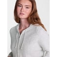 thumbnail image 4 of No Boundaries Cable Knit Zip Up Sweater with Hood, Women's XXS-XXL, 4 of 5