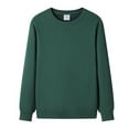 thumbnail image 4 of Fiaer,Women's Oversized Long Sleeve Crew Neck Loose Fit Casual Solid Sweatshirts Trendy Cozy Breathable Pullovers Dark Green XS, 4 of 4