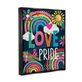 thumbnail image 3 of Stupell Industries Love & Pride LGBTQ Floral Rainbows Holiday Painting Black Floater Framed Art Print Wall Art, 3 of 6