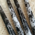 thumbnail image 2 of XINAOBAOLUO 2 PCS 10 Inch Taper Candles Marble Print Candlesticks Handmade Set of 2 Long Candles Unscented Tapered Candle for Hone Decoration Party(Black), 2 of 5