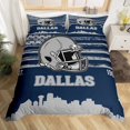 thumbnail image 2 of Manfei Ball Game Gaming Comforter Cover Full,Rugby Football Sport Bedding Full Size,Gray Blue Bedroom Set For Boy,Super Cozy Room Decor Reversible（No Comforter）,3pcs, 2 of 6