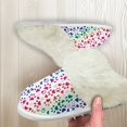 thumbnail image 5 of Chririnla Colorful Dog Paw Fuzzy House Slippers for Women Non-Slip House Shoes with Fur Edges Warm Plush Bedroom Shoes for Winter Home, 5 of 7