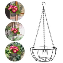 Hanging Basket Flower Pot Planters for Outdoor Plants Black