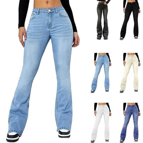 Women's Vintage Inspired Slim Fit Denim Pants with Distressed Detail Contemporary Straight Leg Jeans for Casual Wear