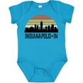 thumbnail image 3 of Inktastic Indianapolis Indiana Skyline Retro Boys or Girls Baby Bodysuit, 3 of 5