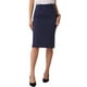 thumbnail image 1 of Falda lápiz midi ajustada INSPIRE CHIC para mujer, de cintura alta, con abertura lateral, faldas de oficina XS azul profundo, 1 of 1
