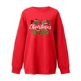 thumbnail image 6 of Merry Christmas Sweatshirts Womens Crewneck Christmas Printed Shirts Loose Long Sleeve Blouses Casual Xmas Sweatshirt Holiday Party Pullover Sweater Tops XL, 6 of 8