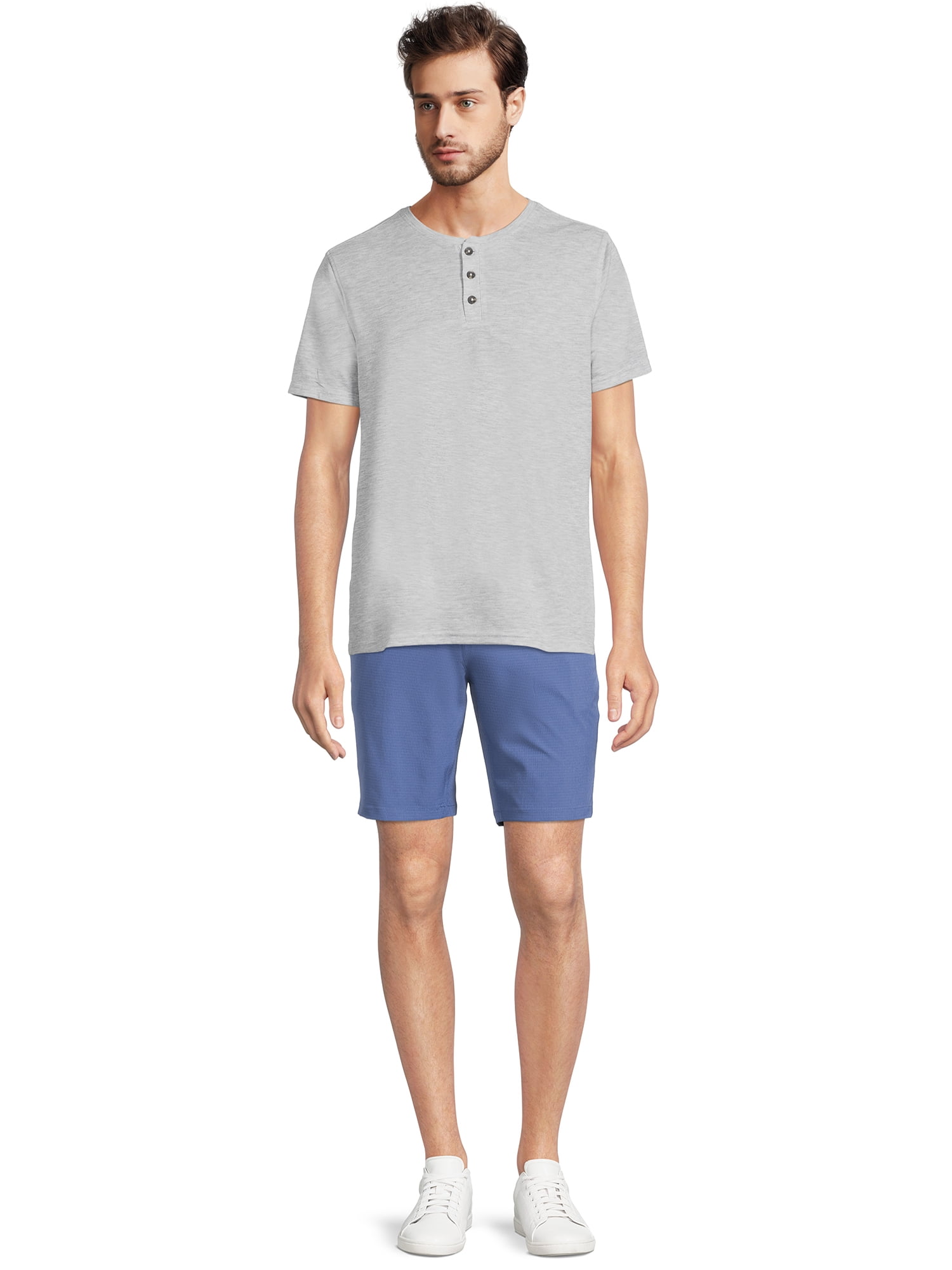 George Men's and Big Men's Synthetic Flat Front Shorts, 9" Inseam