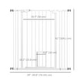 thumbnail image 3 of PawHut 41" Pet Gate with Walk Through Door for Stairs Doorways House White, 3 of 10