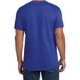 thumbnail image 4 of Hanes Essential-T Men T-Shirt, Short Sleeve Crew Neck, Classic Fit Cotton Tee, Deep Royal, XL, 4 of 5
