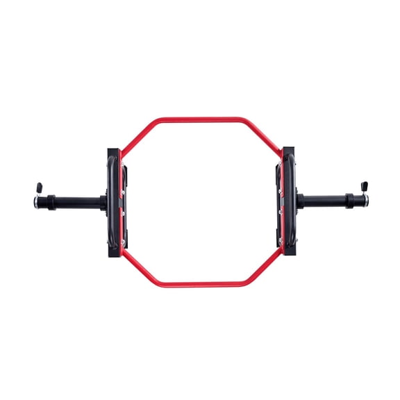 CAFORKP 500 LB Capacity 2-Inch Hex Trap Bar, Heavy Duty Shrug & Weightlifting Bar for Squats, Deadlifts, Overhead Presses, Home Gym Strength Training Equipment, Red