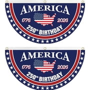 Front Porch Decorations Outdoor Usa 250Th Anniversary Flag 18X36 Inch Patriotic Decor for Front Yard Porch Entrance 4Th of July Party Hanging Decor