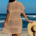 thumbnail image 5 of Womens Cover Ups for Swimwear V Neck Loose Hollow Beach Sun Cover Up Skirt Swimsuit Coverup for Women, 5 of 5