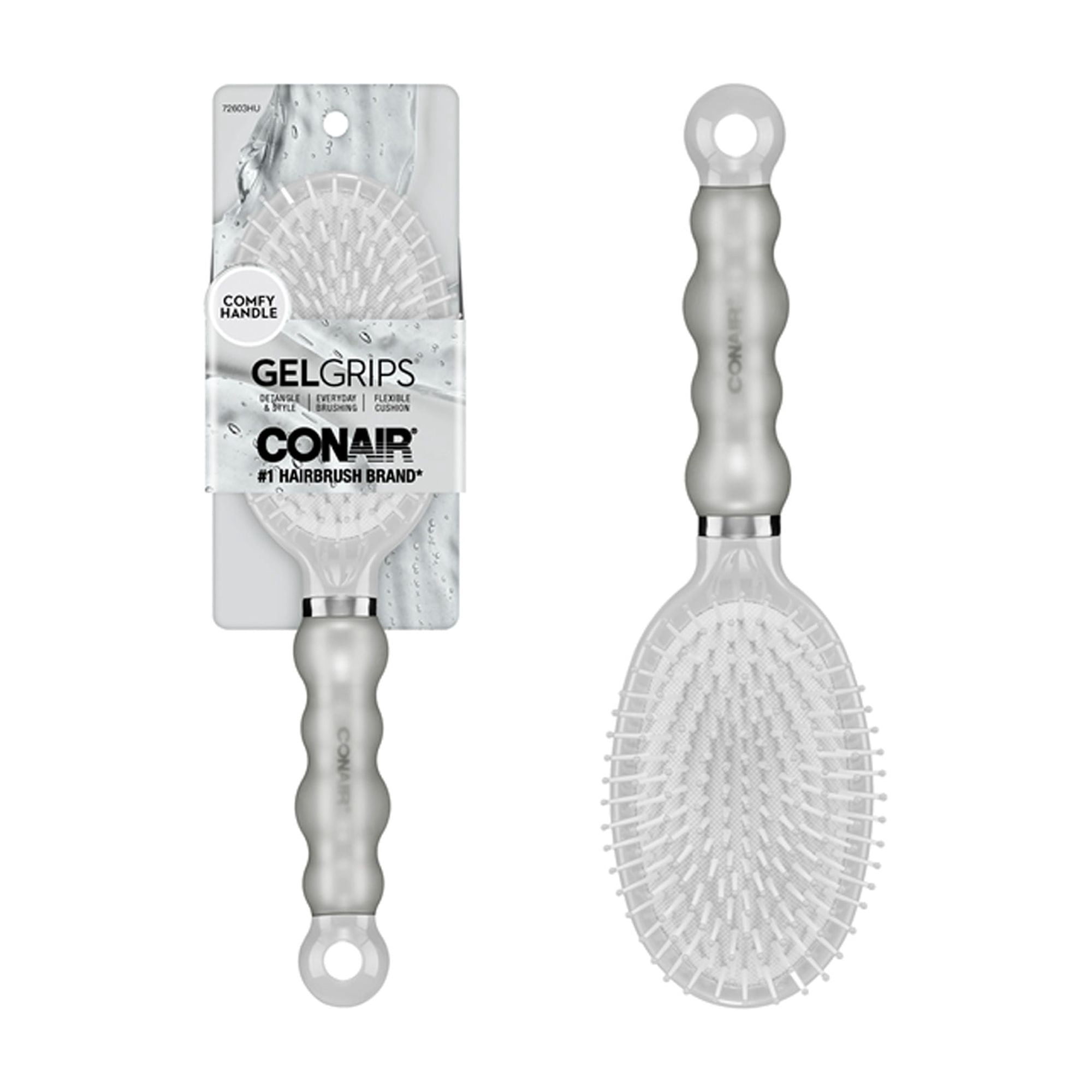 Conair Smooth & Effortless Nylon Bristle Cushion Hairbrush with Comfy Handle