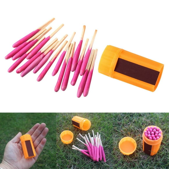 asddcavvf Matches Kit Stormproof Matches With 20pcs Emergencys Matches for Hiking Camping Outdoor Rechargeable Lamp Camping