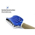 thumbnail image 2 of Premium Blue Vent Boar Bristle Hair Brush Vented Detangling Oversize Hair Brush for Thick Long Curly Hair, Curved Fast Blow Drying Brush for Women & Men, 2 of 7