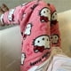 thumbnail image 4 of Sanrio-Pijama de Hello Kitty para mujer, pantalón de franela de Anime, color negro y rosa, cálido, de lana, informal, a la moda, para el hogar, Otoño, novedad, 4 of 4